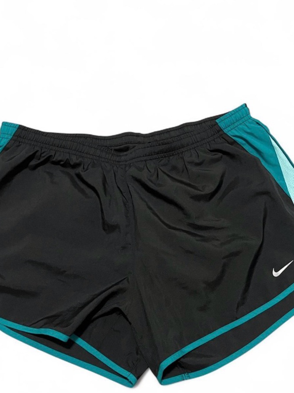 Nike Black Shorts with Teal Accents